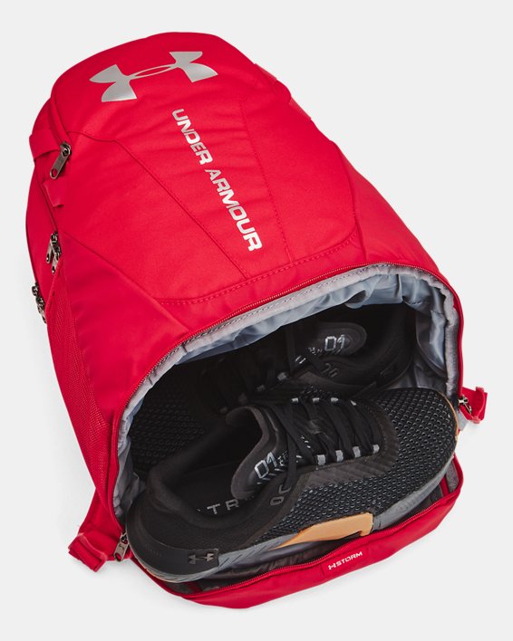 Men's UA Hustle 3.0 Backpack, Red, pdpMainDesktop image number 4